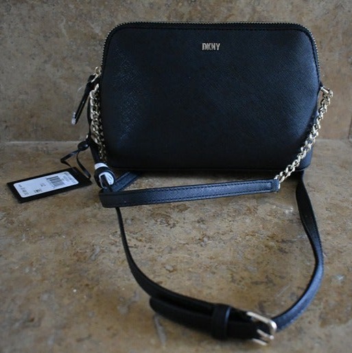 DKNY Bryant Dome Satchel with Convertible Strap Hand Bag Women's Black/Gold