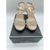 Nina Women's Saralyn Platform Block Heel Evening Sandals size 7 M Platino