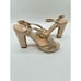 Nina Women's Saralyn Platform Block Heel Evening Sandals size 7 M Platino