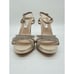 Nina Women's Saralyn Platform Block Heel Evening Sandals size 7 M Platino