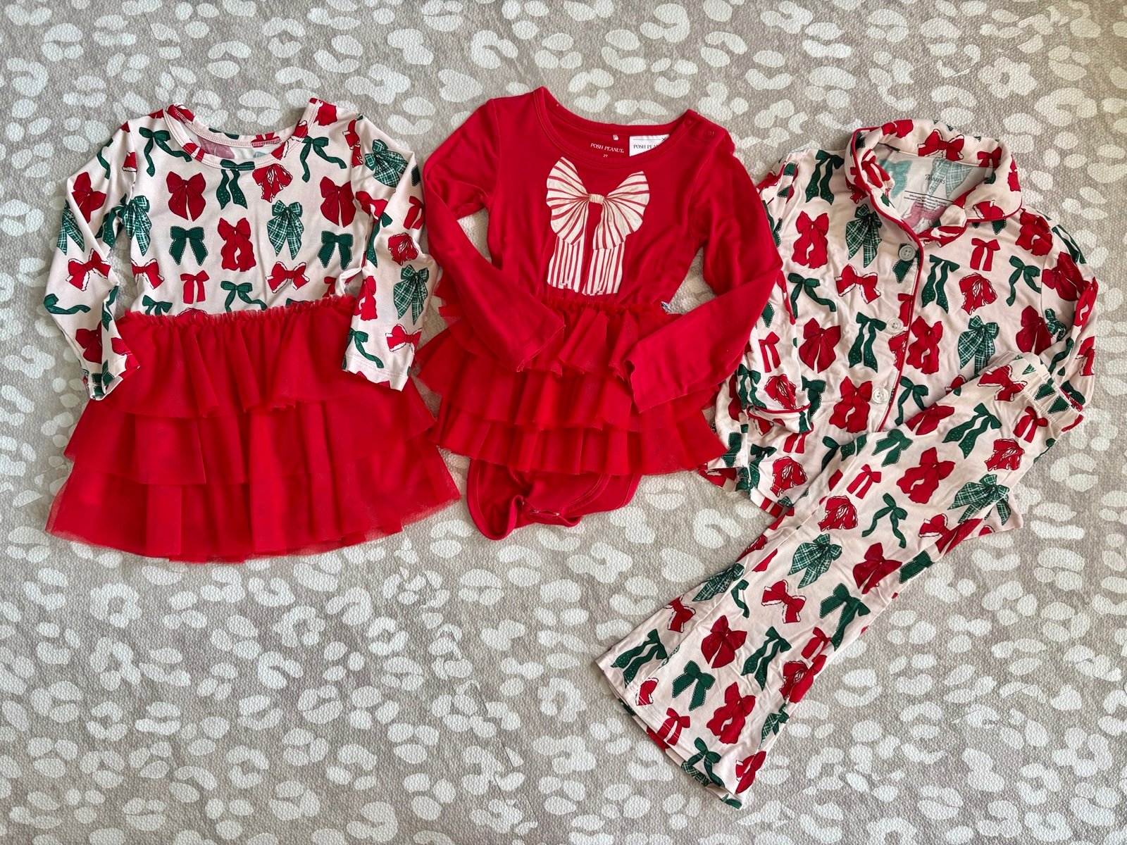 In my Jammers & Posh Peanut 2T Christmas bow bundle