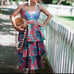 Tabitha brown target tropical print tiered midi skirt