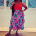 Tabitha brown target tropical print tiered midi skirt