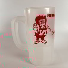 1979 Cotton Bowl Plastic Beer Mug Nebraska Cornhuskers vs Houston Cougars VTG