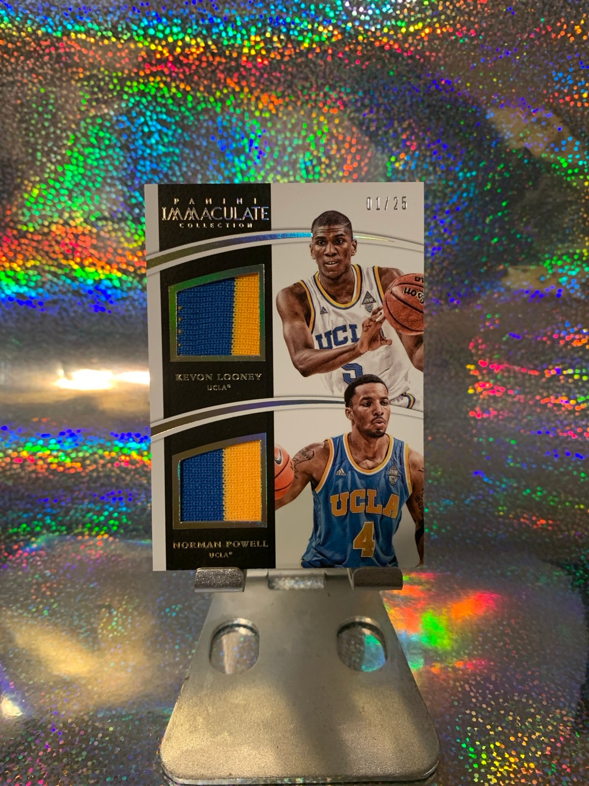 PANANI IMMACULATE COLLECTION DOUBLE PATCH CARD UCLA KEVIN LOONEY,NORMAN POWELL