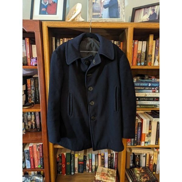 Vintage coast guard heavy wool peacoat
