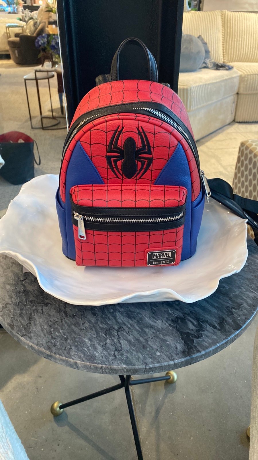 LOUNGEFLY Marvel Spider-Man Classic Mini Leather Backpack