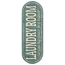 2x5 Laundry Room Runner Rug, 20 x 59 Oval, Baby Blue