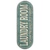 2x5 Laundry Room Runner Rug, 20 x 59 Oval, Baby Blue