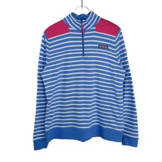 Vineyard Vines Nautical Stripe Shep Shirt Blue & White Pullover Medium Preppy
