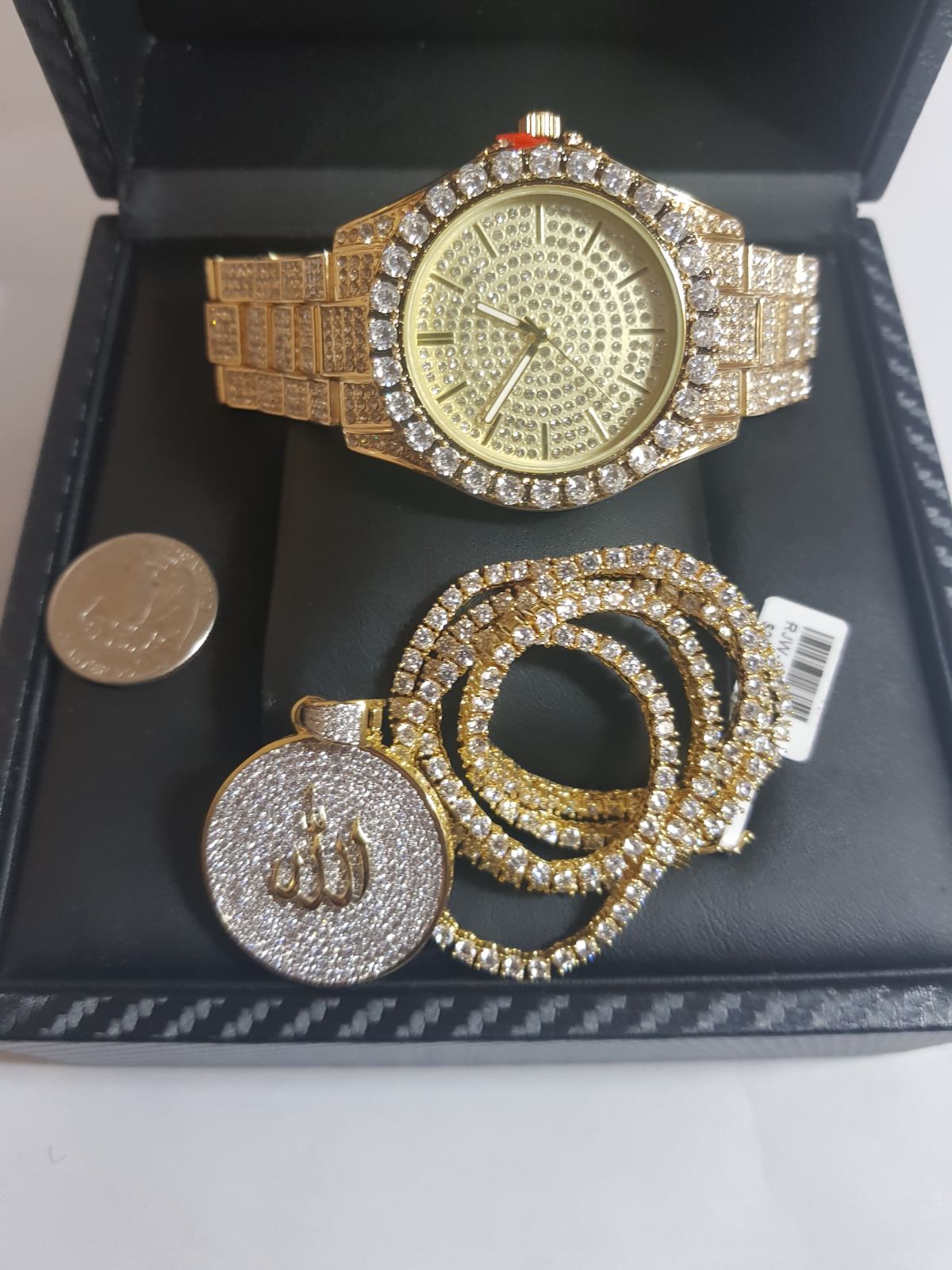 14K GOLD PLATED ICED OUT WATCH CHAIN COM