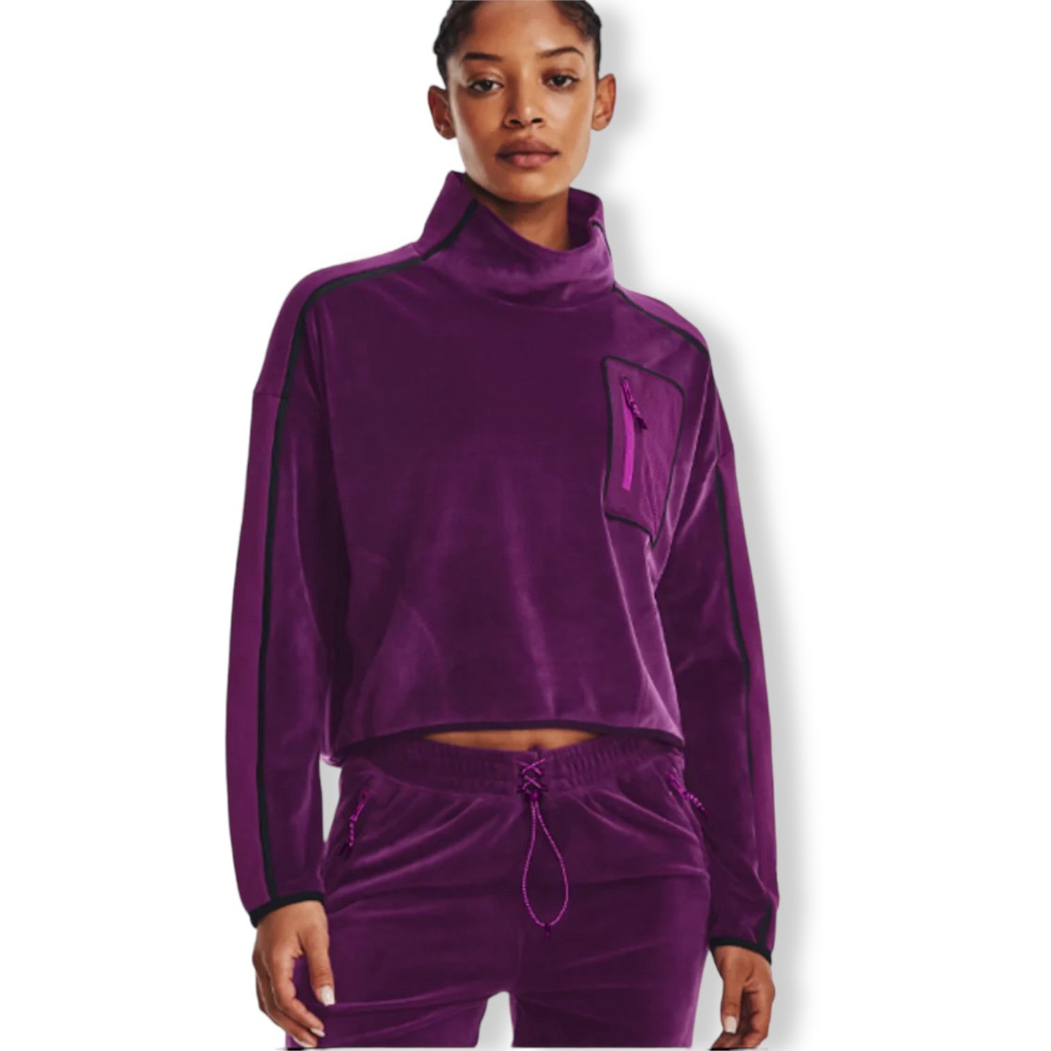 Under Armour Journey Mock-Neck Fleece Lifestyle Hoodie LG