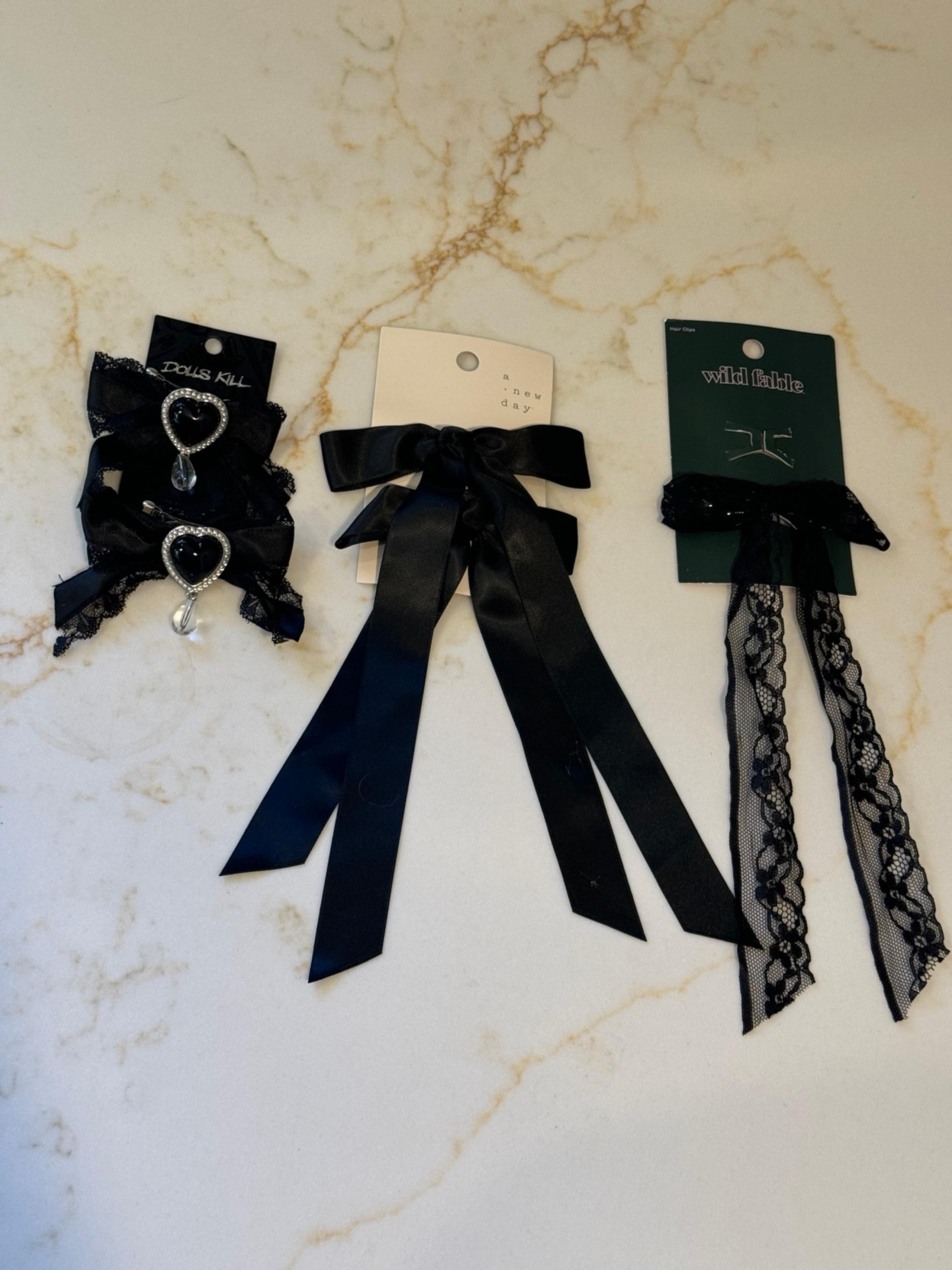 Cute whimsy goth hair accessory bundle