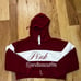 VS PINK RED LACQUER CROPPED HOODIE SWEATSHIRT SIZE L