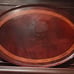 1894 - 1920 COWAN Chicago Brass & Mahogany Oval Serving Tray w/ Inlay A BEAUTY!