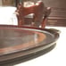 1894 - 1920 COWAN Chicago Brass & Mahogany Oval Serving Tray w/ Inlay A BEAUTY!
