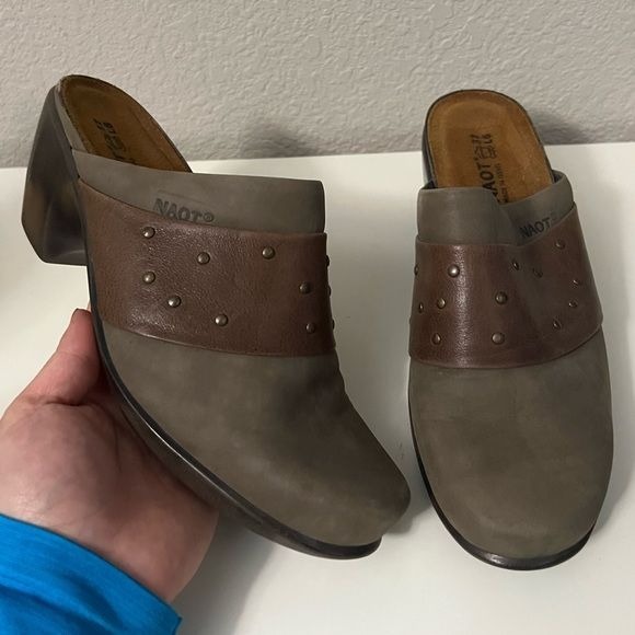 Naot | Appeal Studded Clogs Olive Green/Brown Sz 37/6