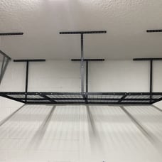 4x8 Overhead Garage Storage Rack, Adjustable Garage Storage Organization, Black
