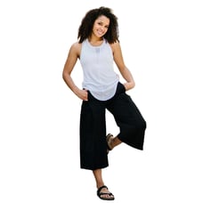 Zyia Active Work Flow Wide Leg Black Pull On Athletic Athleisure Pants Medium