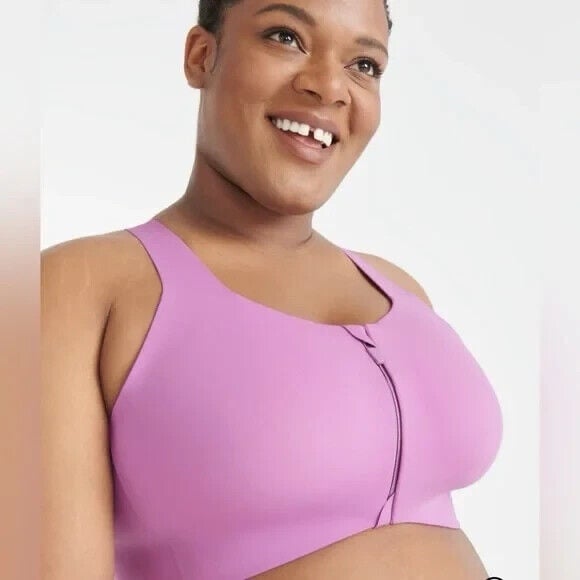 Knix Catalyst Sports Bra 6++ 32 34 G H Zip Front High Impact Amethyst Purple