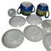 Childs Dragonware Tea Set 9 Pieces Saucers Creamer Sugar Set Occupied Japan Vtg
