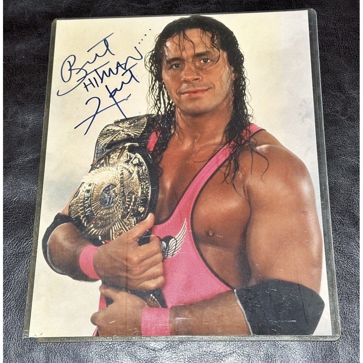 Bret Hitman Hart 1994 - Signed Promo Photo Picture WWE WWF WCW