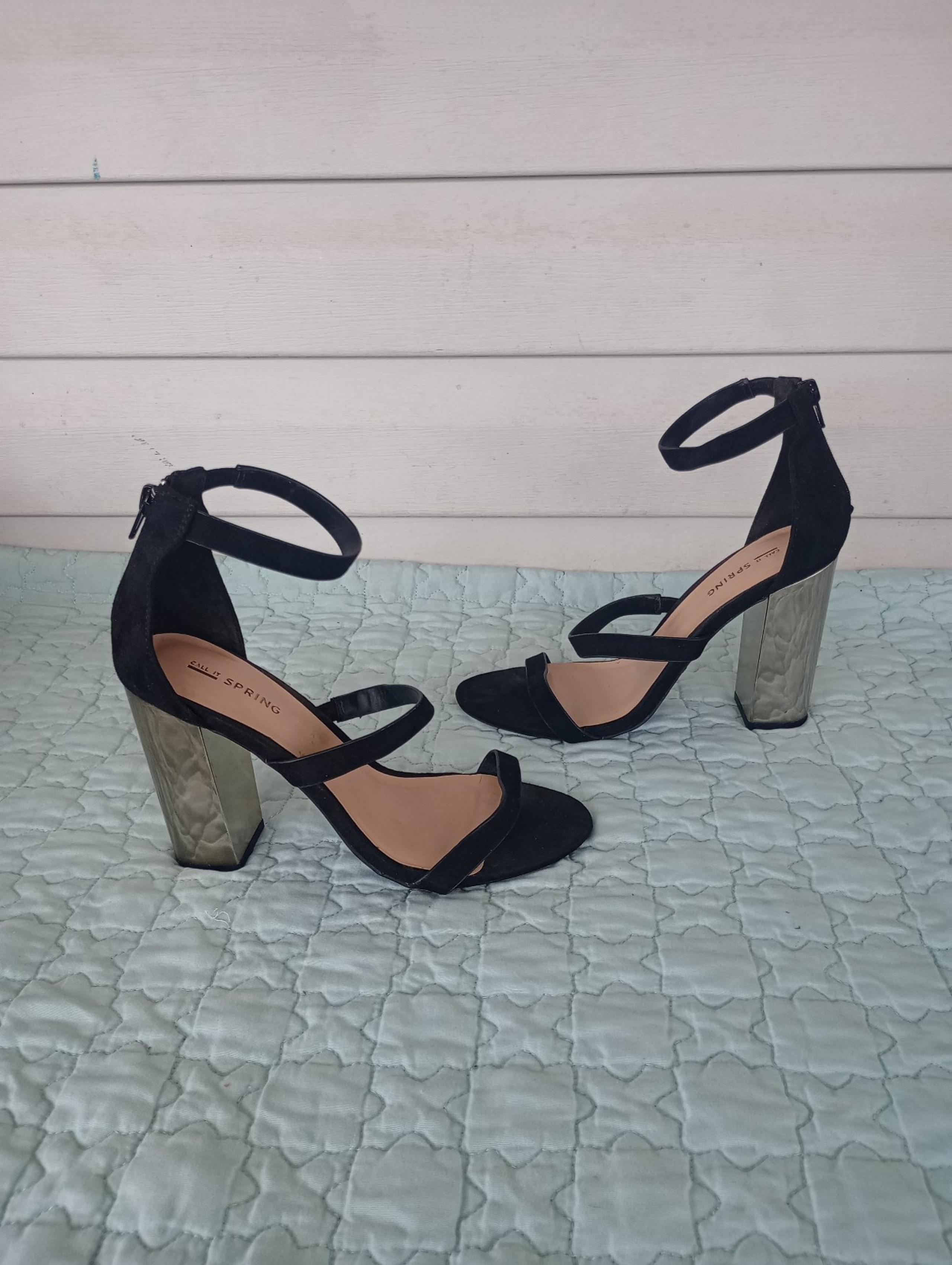 Call it spring black high heels womens size 8