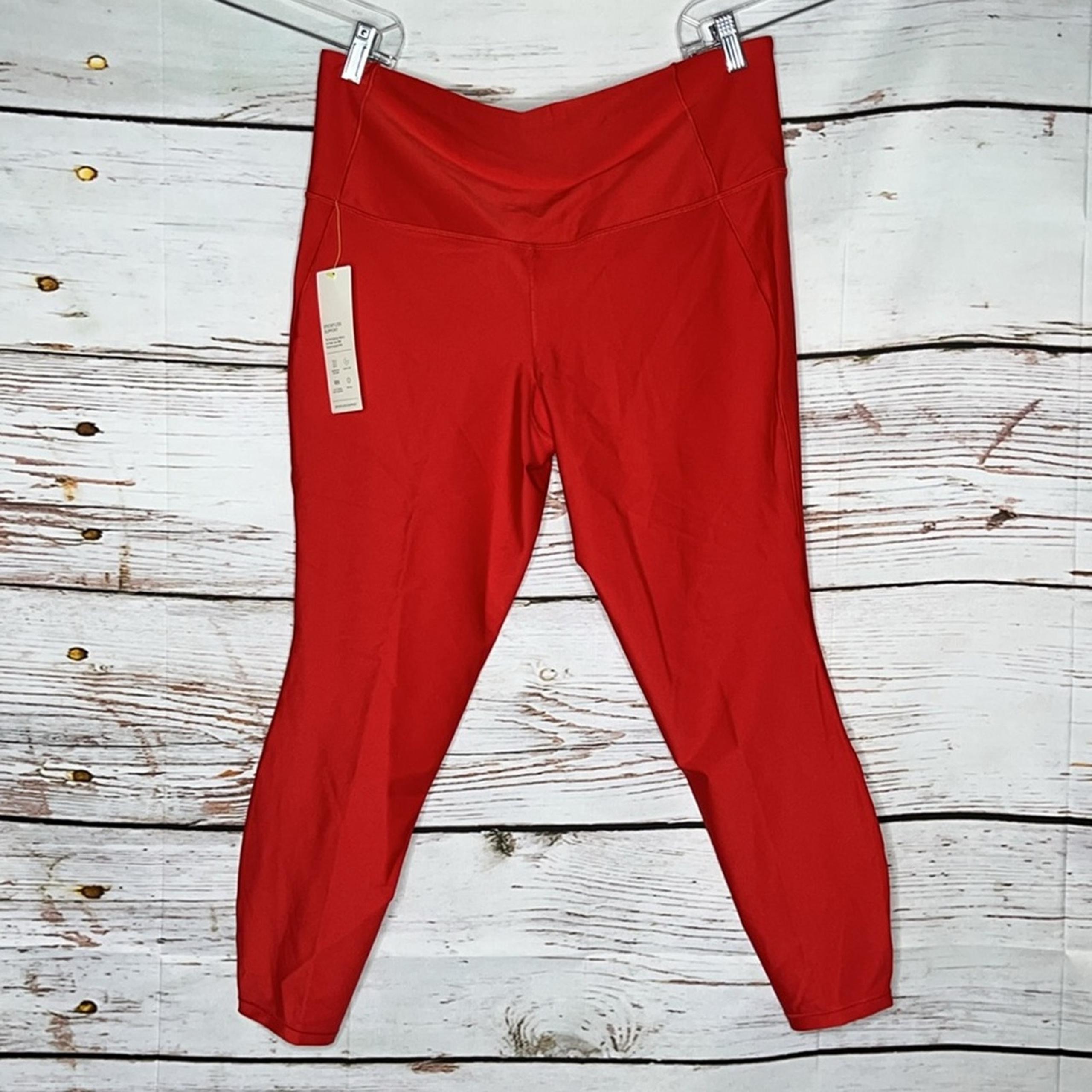 All in Motion NWT XXL Red Effortless Support High-Rise 7/8 Leggings w/ Pockets