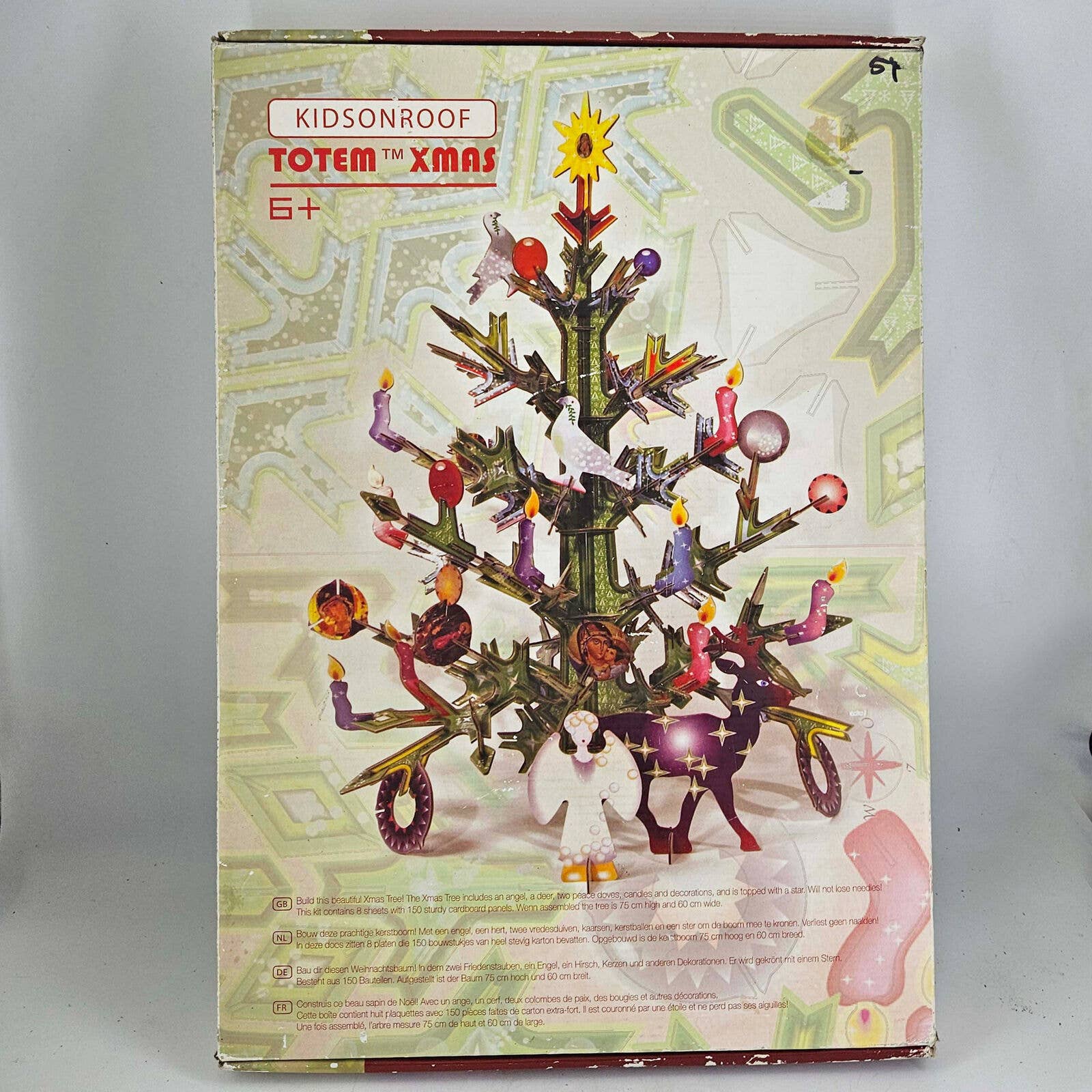 Large 2009 Kidsonroof Totem Christmas XMas Tree 3D Puzzle Construction Kit New