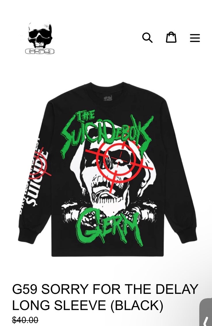 G59 SORRY FOR THE DELAY LONG SLEEVE (BLACK) (MESSAGE ME OFFERS)