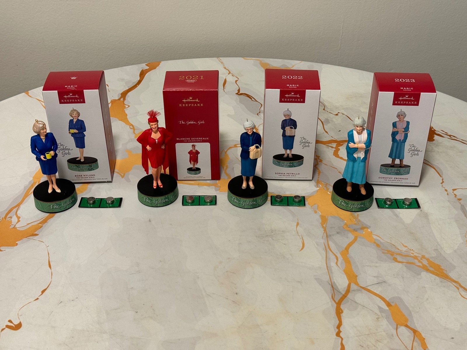 Hallmark Golden Girls Set of 4 Rose, Blanche, Sophia, & Dorothy: MINT CONDITION