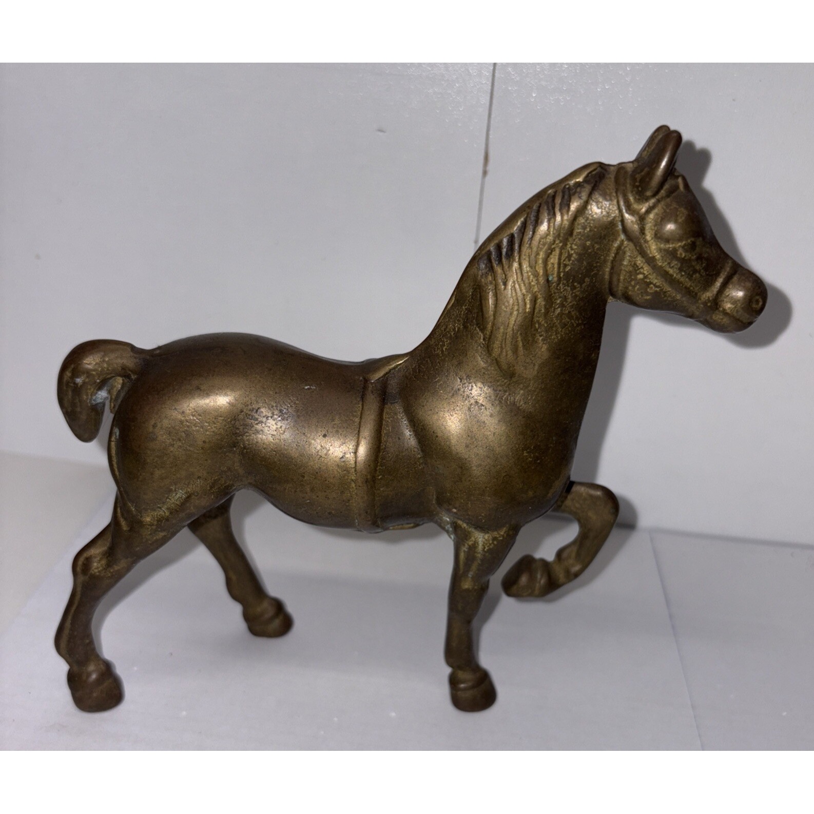 Vintage Mid Century Modern Brass Horse Statue Figurine