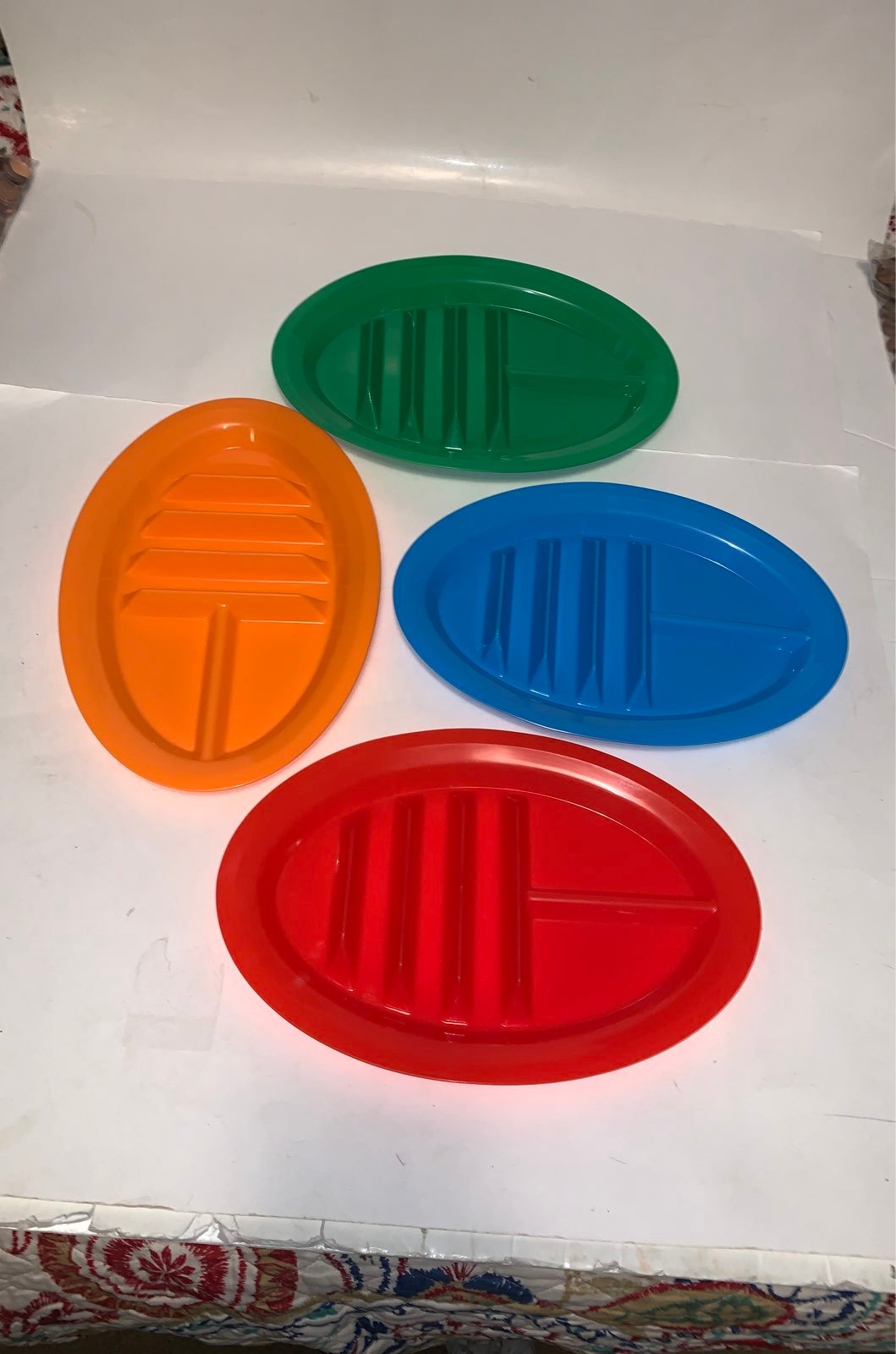 Set of Four Taco Holder Stackable Plates