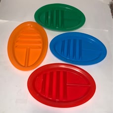 Set of Four Taco Holder Stackable Plates