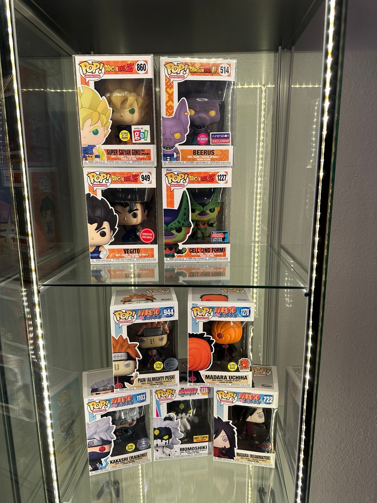 Funko Pops dragon ball and Naruto