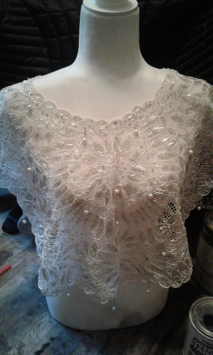 Vintage Beaded & Sequin Poncho Type