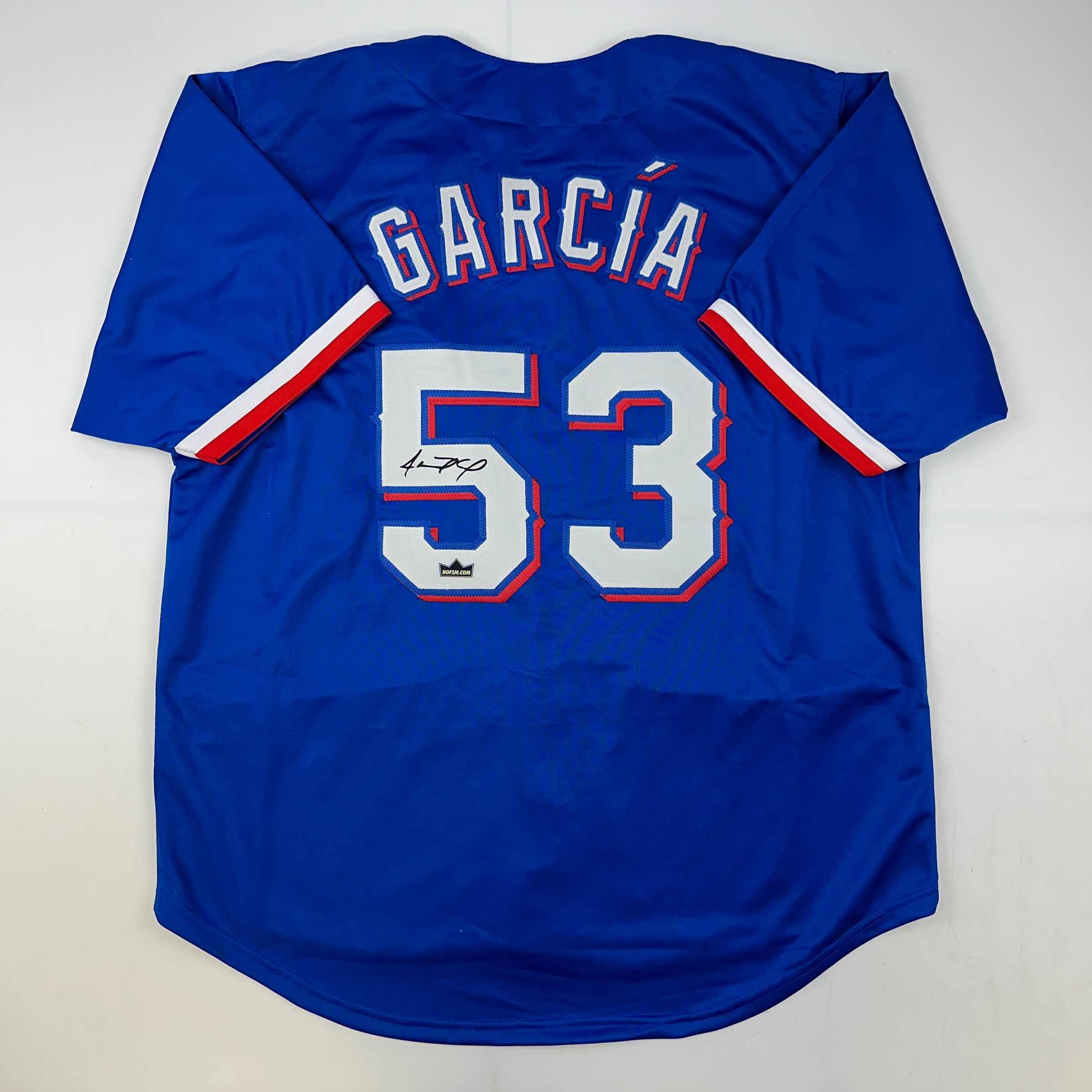 Facsimile Autographed Adolis Gaia Texas Blue Auto Jersey Size Men's XL