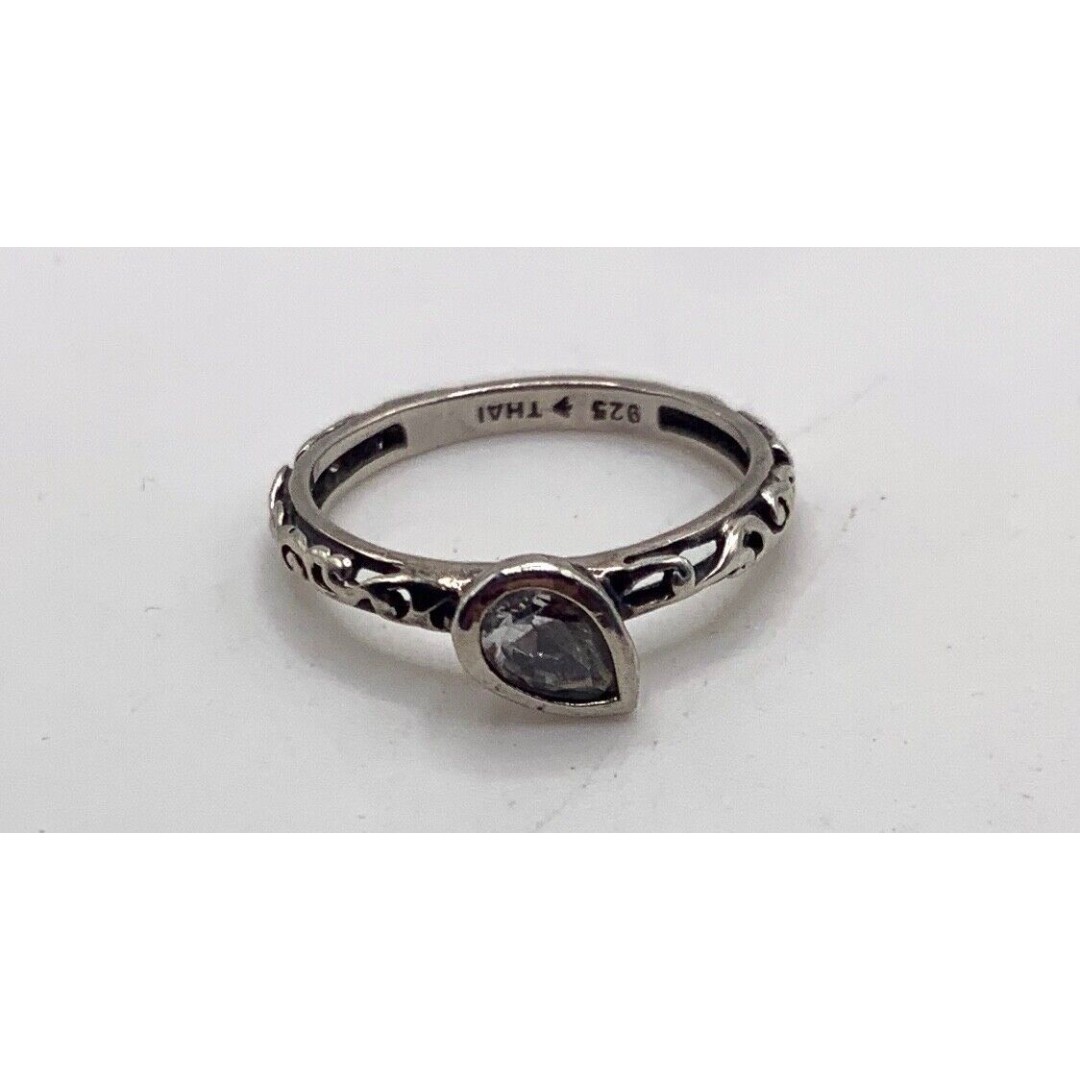 Silpada Belle Fleur ring 925 CZ size 6 sterling silver