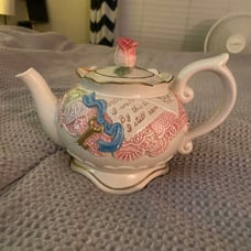 Rare vintage 1994 Fitz and Floyd clock teapot