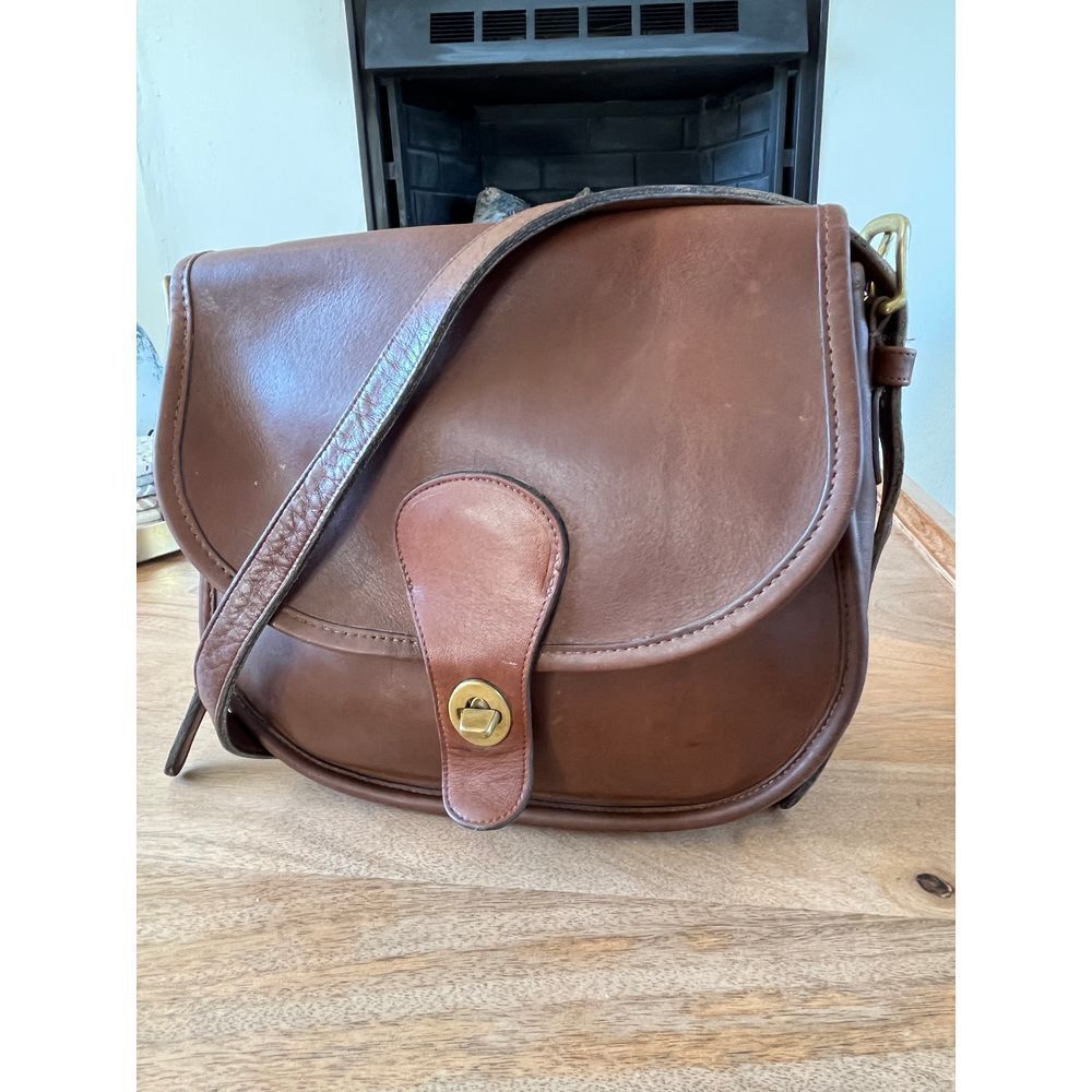 Vintage Coach shoulder bag brown leather 70s/80s authentic coach purse