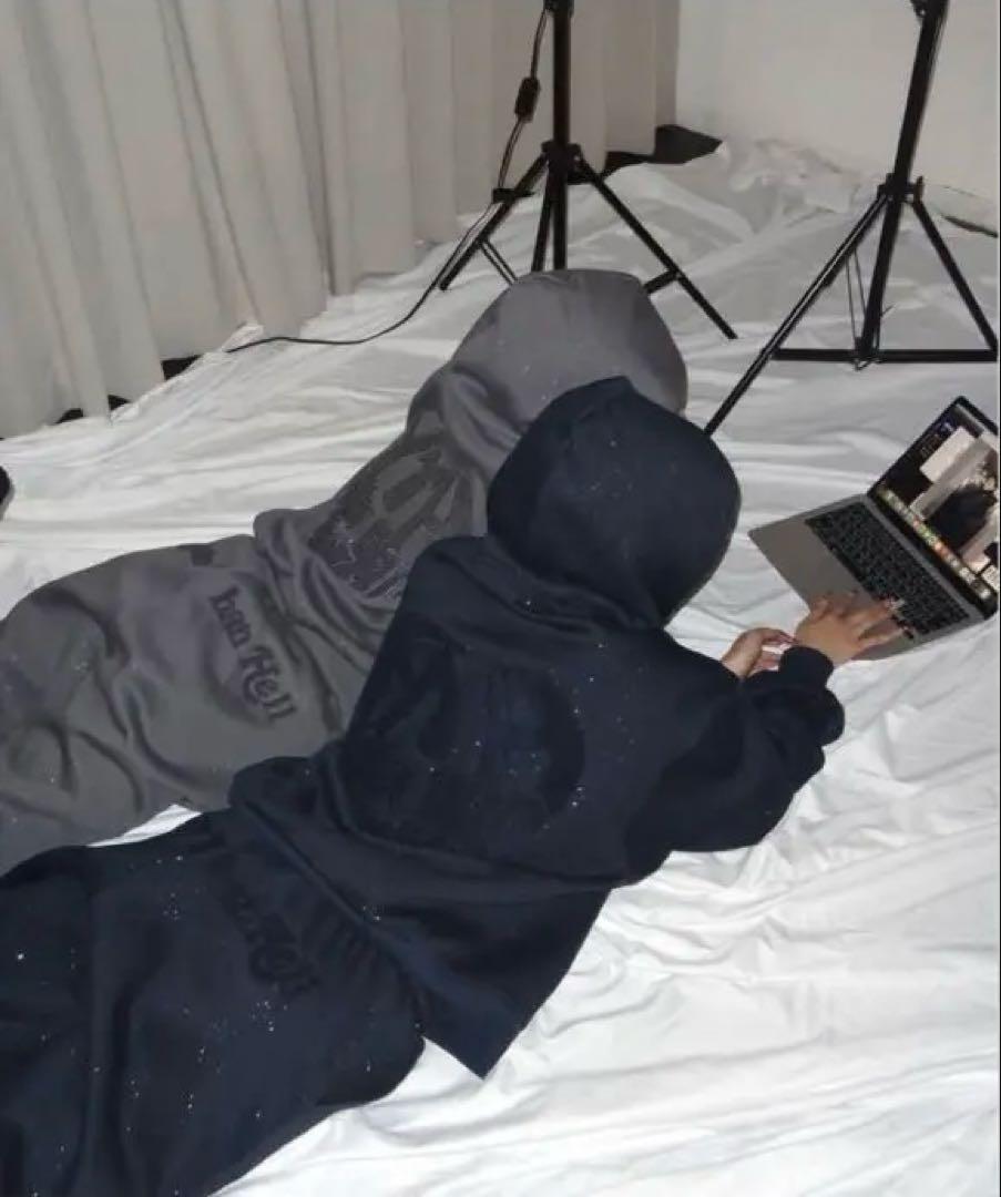 HTH Glitter Set Up Charcoal Hoodie and Pants Glitter