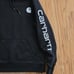 Black Carhartt Women's Relaxed Fit Midweight Logo on Sleeve size XS (0-2)