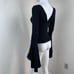 Free People What A Babe Women Size M Black Polka Dot Bell Sleeve Ruched Top Boho