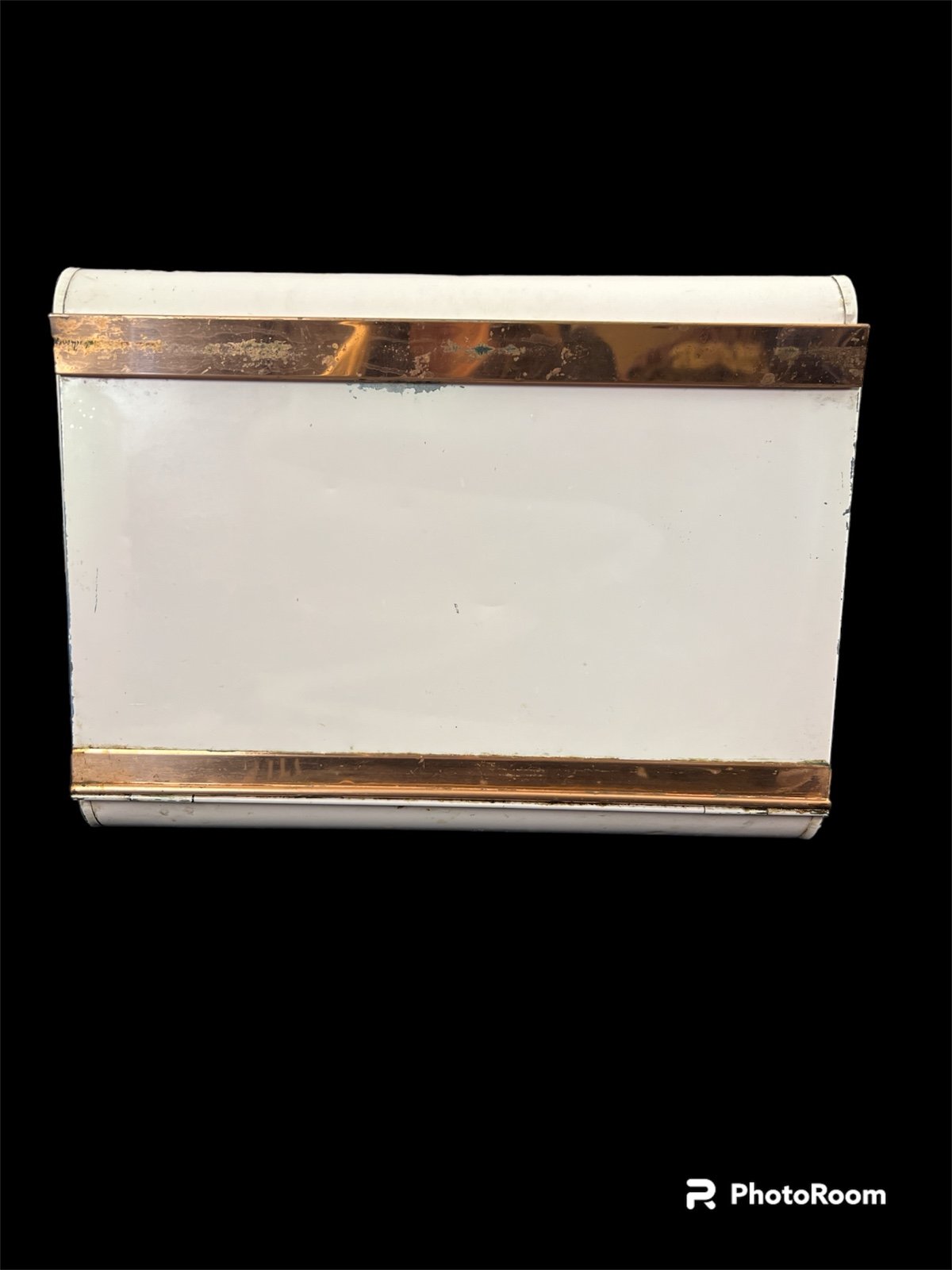 Vintage 50’s Mid-Century MCM Pink Metal Breadbox Or The Like by M.C. Lumley.