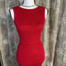 Windsor Red Sparkle Backless Bow Ruffle Dress