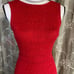 Windsor Red Sparkle Backless Bow Ruffle Dress