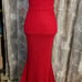 Windsor Red Sparkle Backless Bow Ruffle Dress
