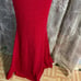 Windsor Red Sparkle Backless Bow Ruffle Dress