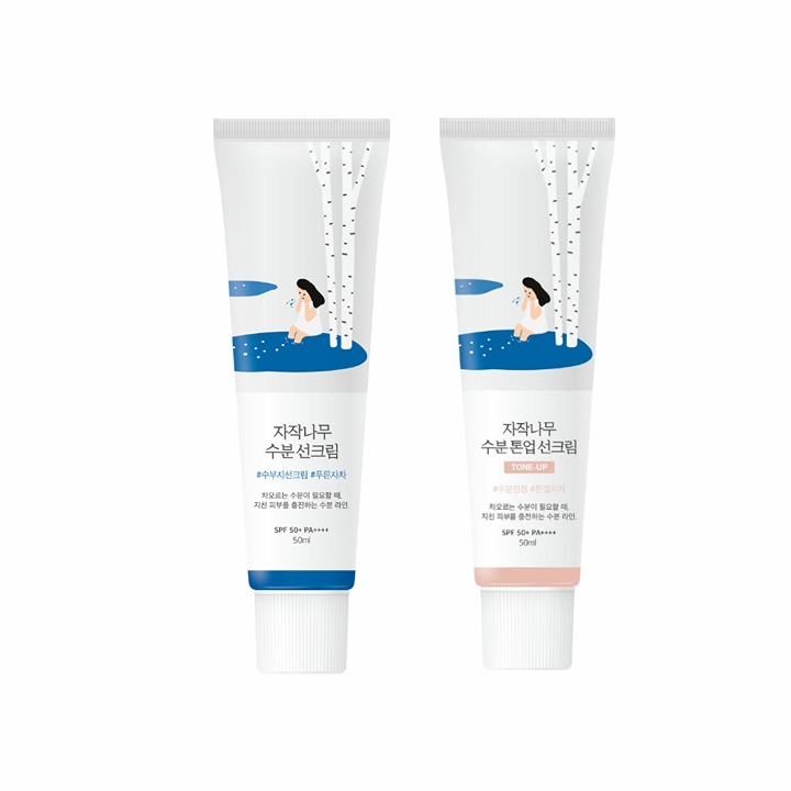 Pack of 2 - ROUND LAB Birch Juice Moisturizing & Tone Up Sunscreen 50ml/each