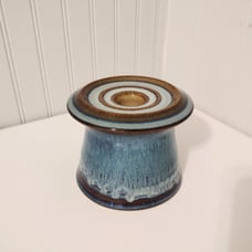 Bill Campbell Pottery Candleholder (BC)